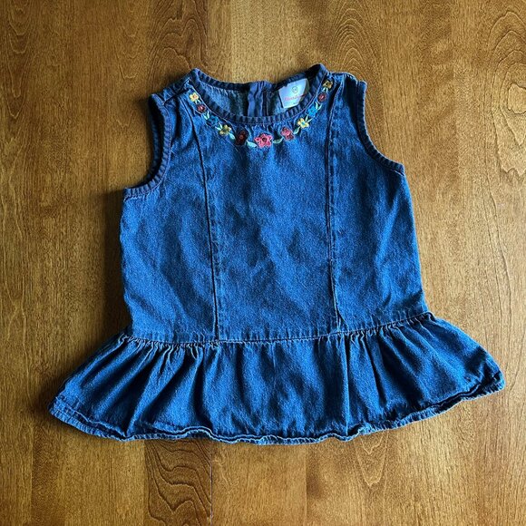 Hanna Andersson embroidered peplum top 130 - Picture 1 of 6